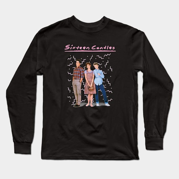 Sixteen Candles 80's Pattern Long Sleeve T-Shirt by chancgrantc@gmail.com